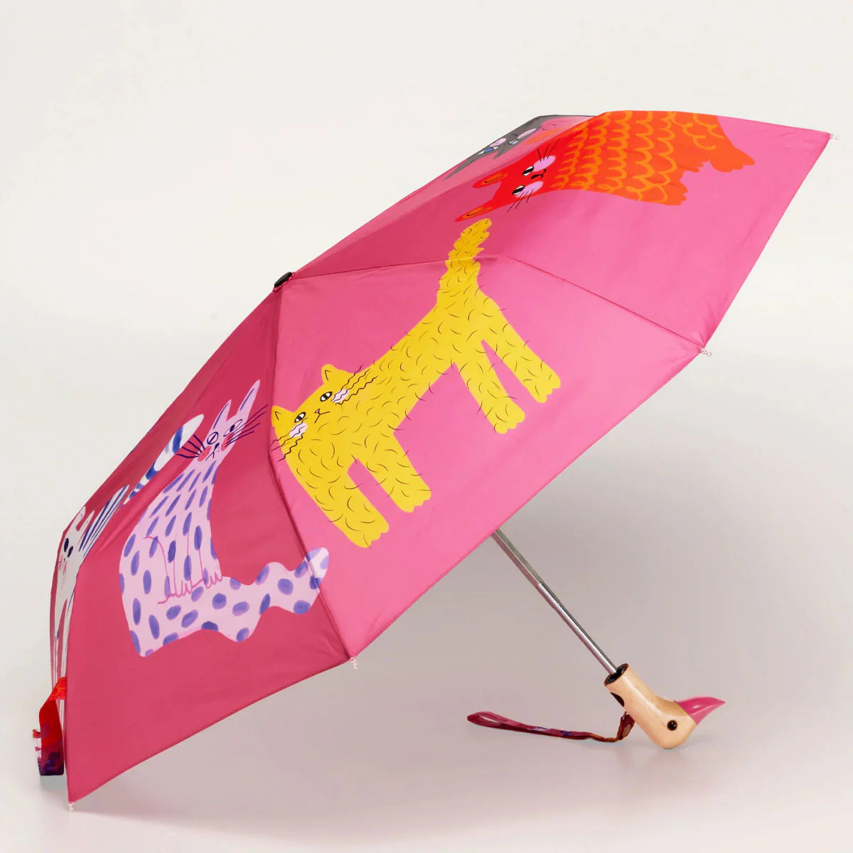 Duck Umbrella - Fuchsia Arty Cats