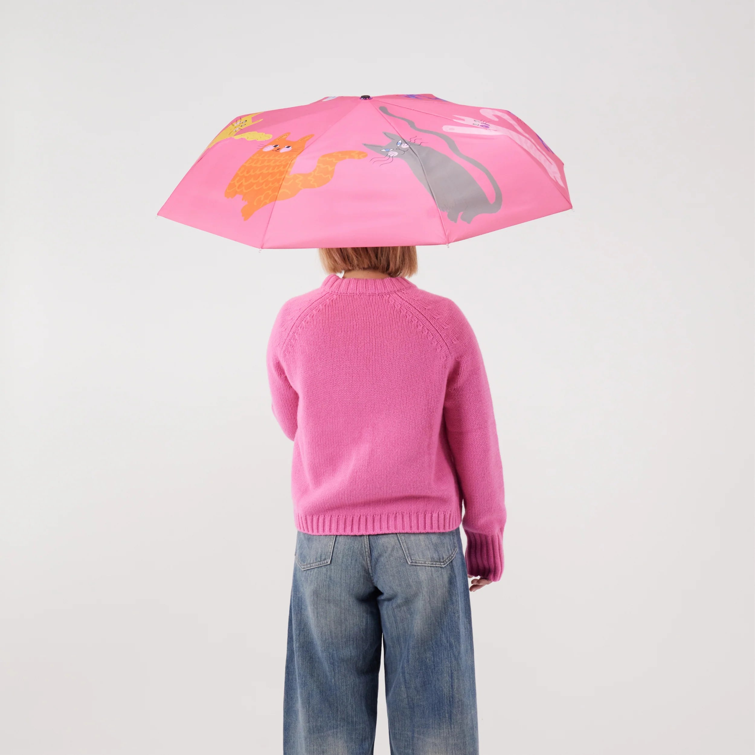 Duck Umbrella - Fuchsia Arty Cats