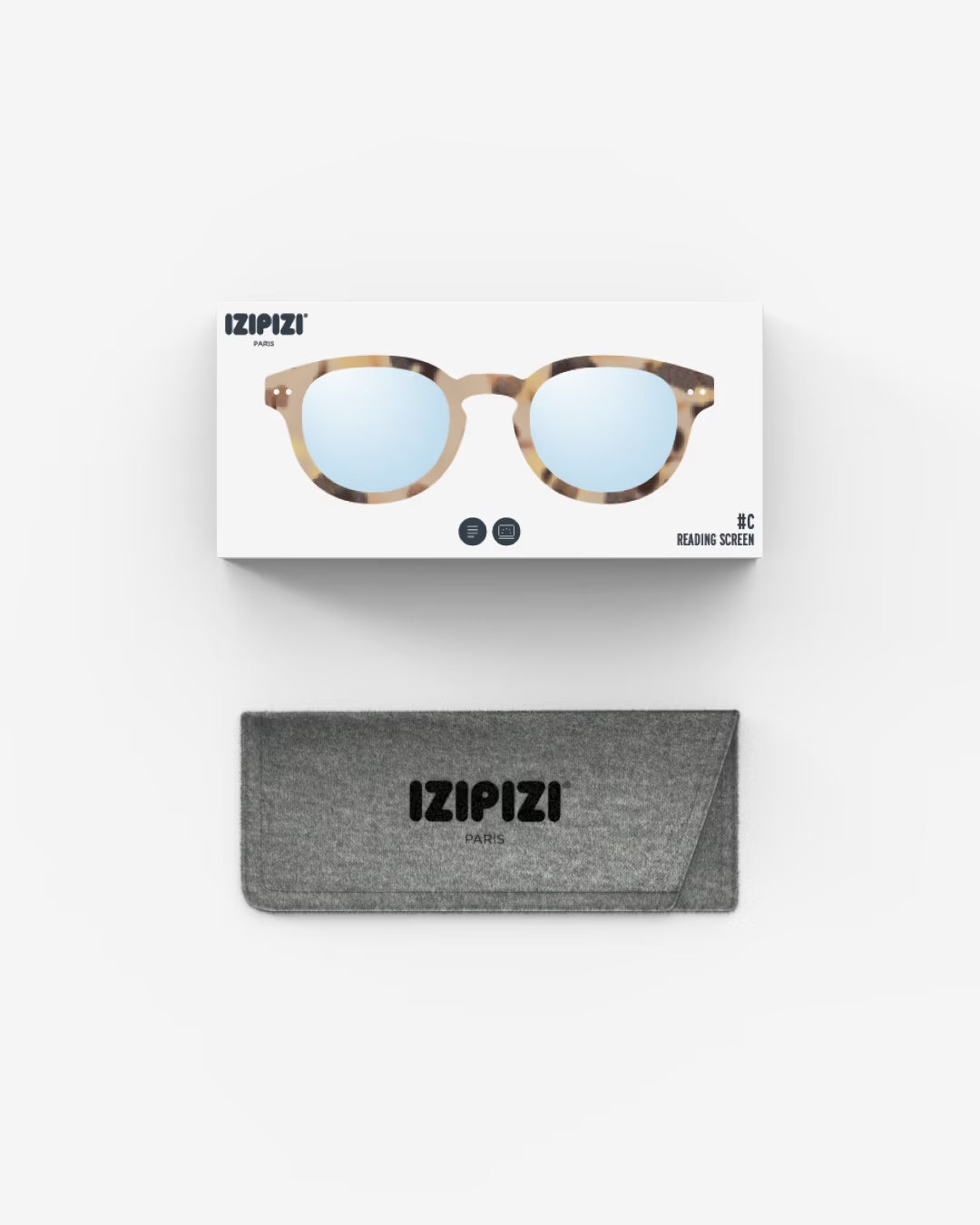 READING SCREEN GLASSES - #C LIGHT TORTOISE +2