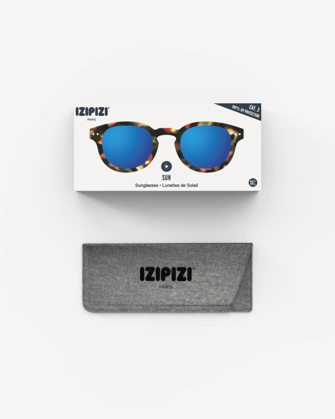 SUN SUNGLASSES - #C TORTOISE MIRROR LENS