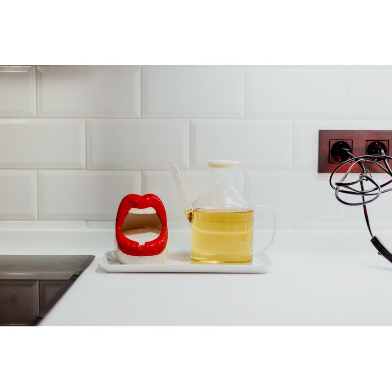 Ashtray / Multi-purpose Container "Mouth" - Red