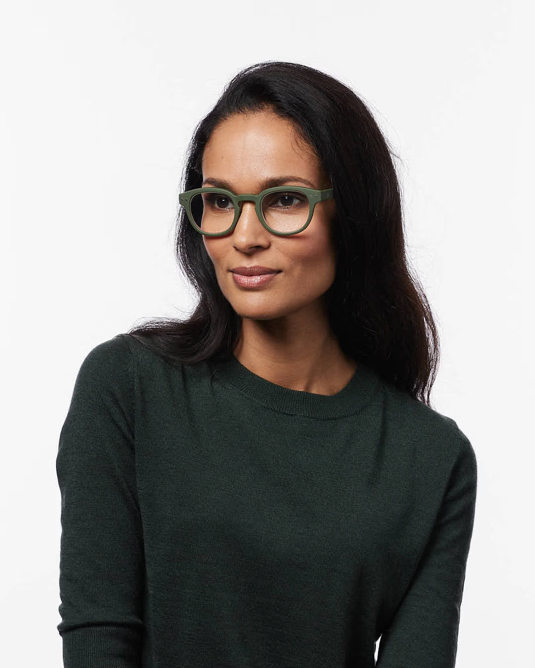 READING GLASSES - #C KAKI GREEN +2
