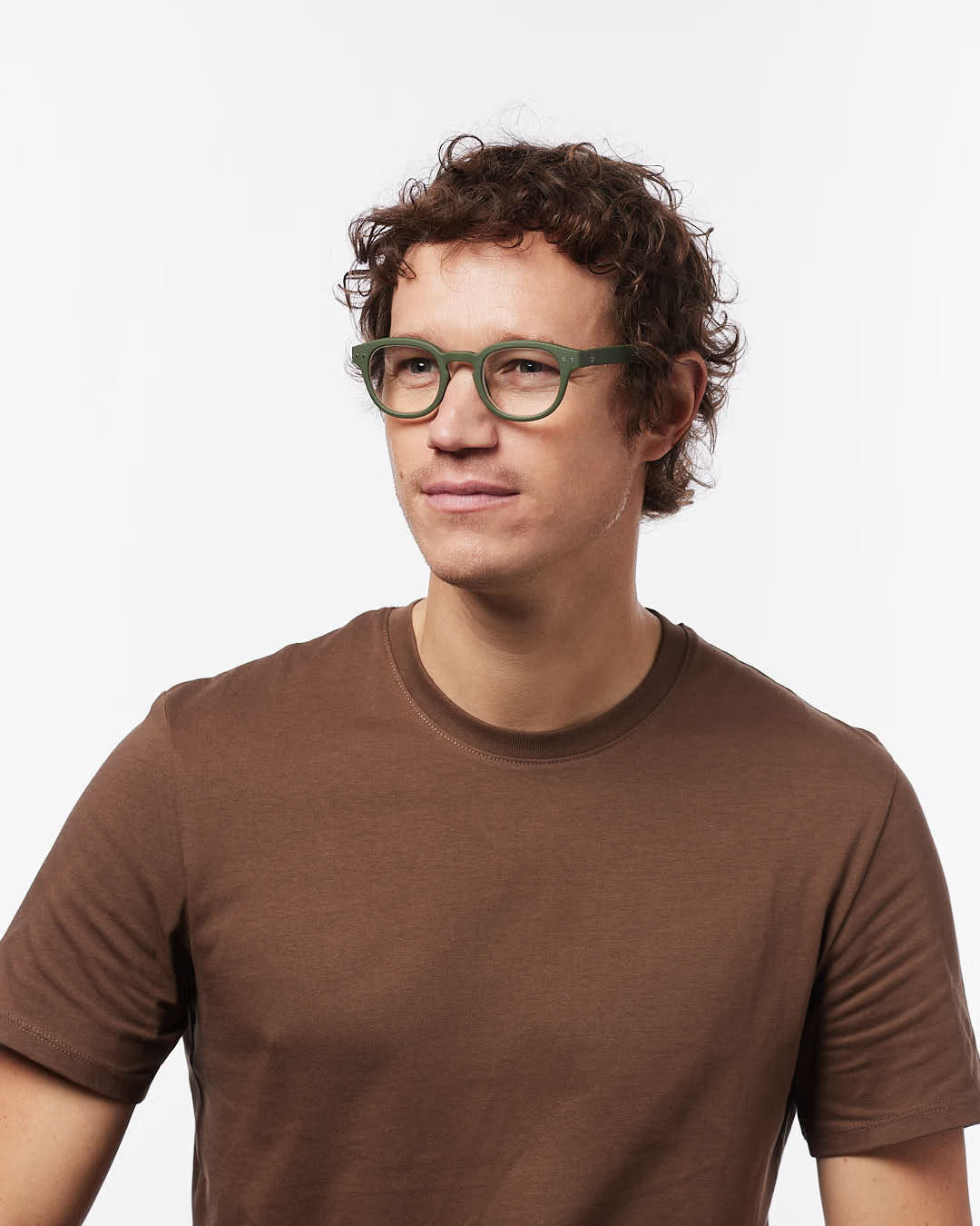 READING GLASSES - #C KAKI GREEN +2