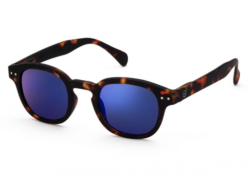 SUN SUNGLASSES - #C TORTOISE MIRROR LENS