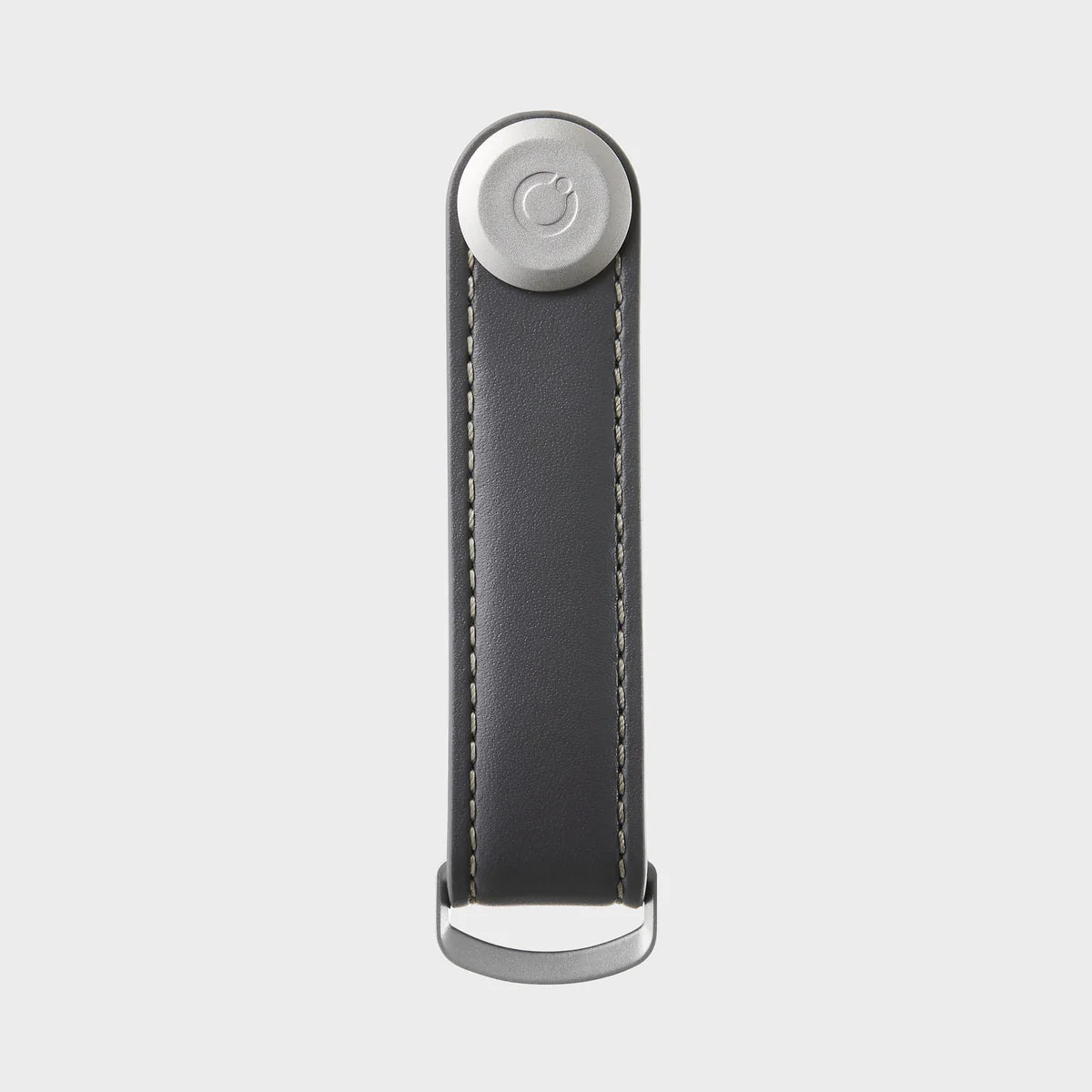Key Organiser Leather - Charcoal with Grey Stitching