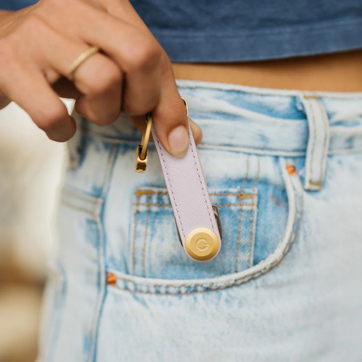 Key Organiser - Saffiano Lilac