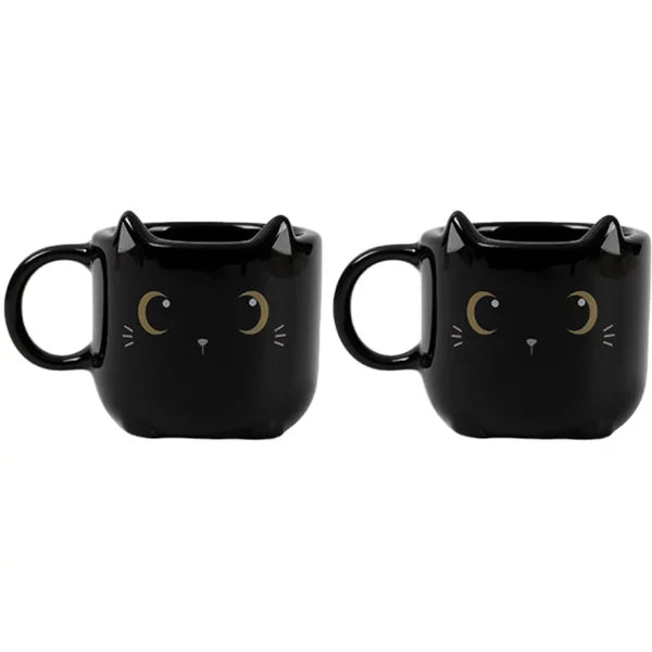Espresso Mug Set of 2 Black Cat