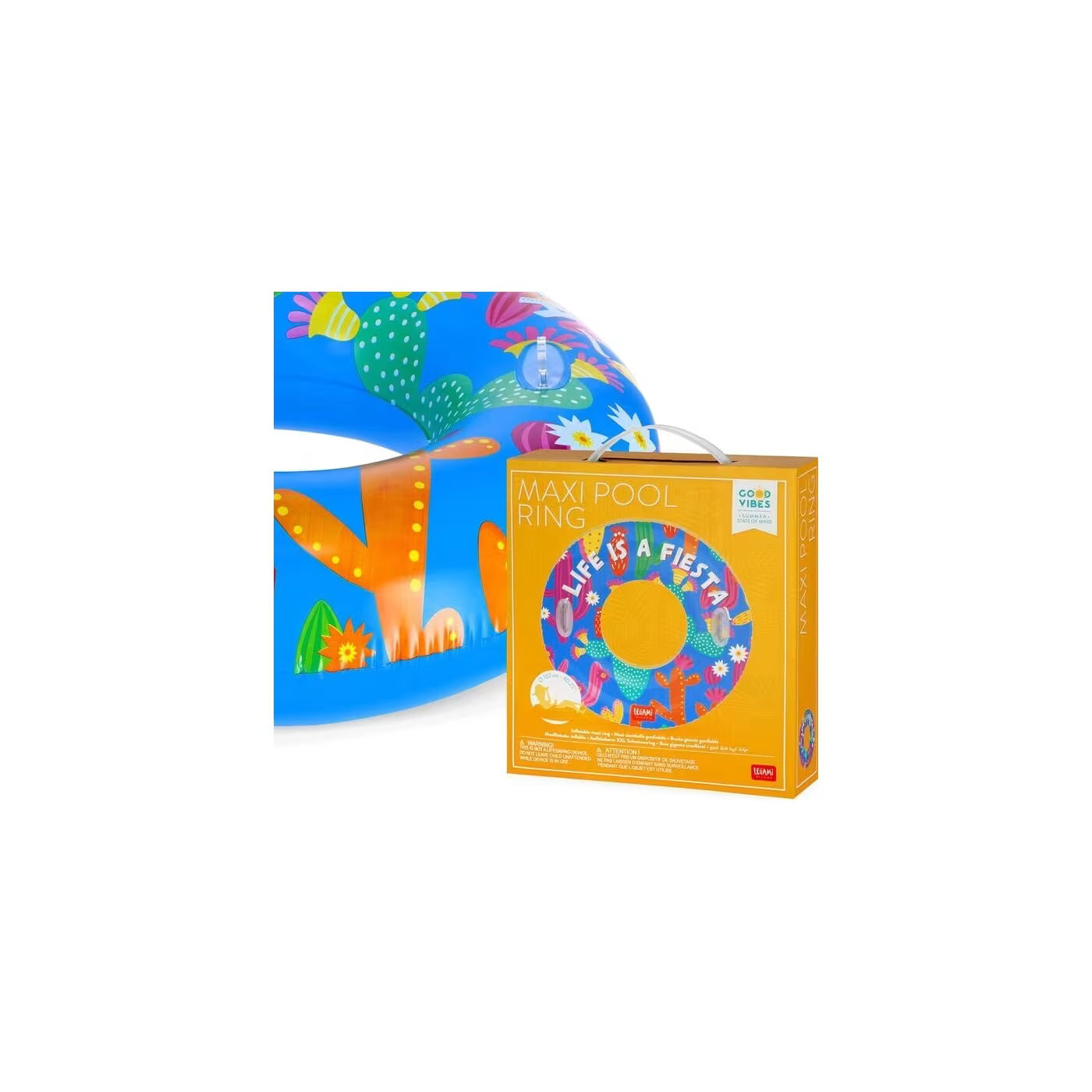 INFLATABLE MAXI POOL RING - MAXI POOL RING - CACTUS