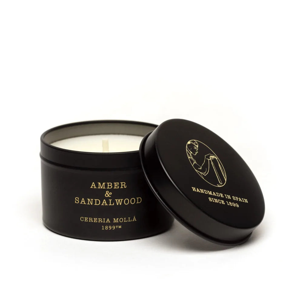 Amber & Sandalwood 90g Travel Tin Candle